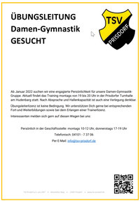 Download PDF Flyer Übungsleitung Damen-Gymnastik gesucht